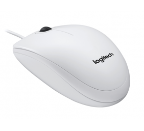 Logitech B100 Laidinė pelė, USB Type-A, Optical, 800 DPI, Balta