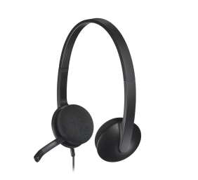 Ausinės Logitech H340 USB (981-000475), juodos
