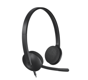 Ausinės Logitech H340 USB (981-000475), juodos