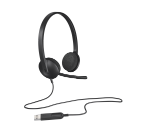 Ausinės Logitech H340 USB (981-000475), juodos