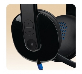 Logitech H540 Laidinės ausinės, USB-A, Juoda