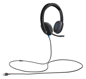 Logitech H540 Laidinės ausinės, USB-A, Juoda