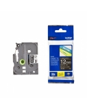 Brother | TZe-335 Laminated Tape | White on Black | TZe | 8 m | 1.2 cm