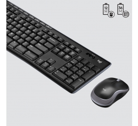 Logitech MK270 Combo Belaidė klaviatūra + pelė, US, Juoda