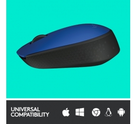 Logitech M171 Belaidė pelė RF Wireless, 1000 DPI, Blue/Black