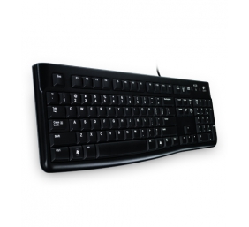 Logitech K120 Multimedia, Wired, EN/RU, 1.5 m, USB Port, Black, Russian, Numeric keypad, 550 g