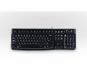 Logitech K120 Multimedia, Wired, EN/RU, 1.5 m, USB Port, Black, Russian, Numeric keypad, 550 g