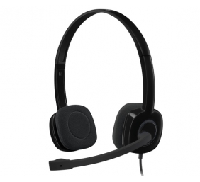 Logitech H151 Stereo Laidinės ausinės 3.5 mm jack, Juoda