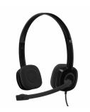 Logitech H151 Stereo Laidinės ausinės 3.5 mm jack, Juoda