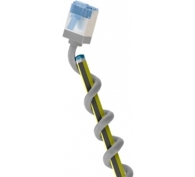 Goobay 74304 Ultra-Flexible CAT 6A Patch Cable, Slim, U/UTP, 0.15 m, Grey | Goobay