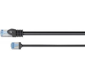 Goobay 74315 Ultra-Flexible CAT 6A Patch Cable, Slim, U/FTP, 0.15 m, Black | Goobay