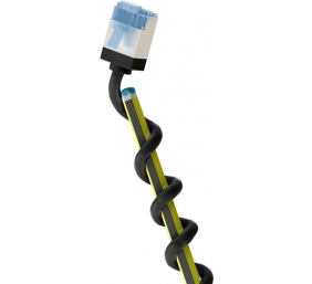 Goobay 74315 Ultra-Flexible CAT 6A Patch Cable, Slim, U/FTP, 0.15 m, Black | Goobay
