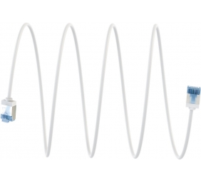 Goobay 74326 Ultra-Flexible CAT 6A Patch Cable, Slim, U/FTP, 0.15 m, White | Goobay