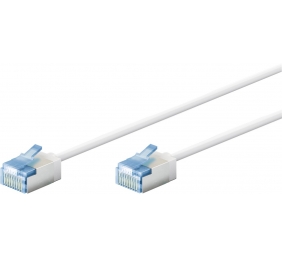 Goobay 74326 Ultra-Flexible CAT 6A Patch Cable, Slim, U/FTP, 0.15 m, White | Goobay