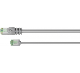Goobay 74343 Ultra-Flexible CAT 8.1 Patch Cable, Slim, U/FTP, 0.15 m, Grey | Goobay