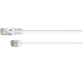 Goobay 74357 Ultra-Flexible CAT 8.1 Patch Cable, Slim, U/FTP, 0.15 m, White | Goobay