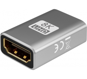 Goobay 72008 HDMI™ Adapter, Coupling, Gold-Plated, 8K @ 60 Hz, Black, Silver | Goobay