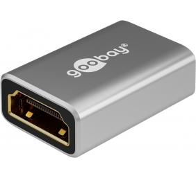 Goobay 72008 HDMI™ Adapter, Coupling, Gold-Plated, 8K @ 60 Hz, Black, Silver | Goobay