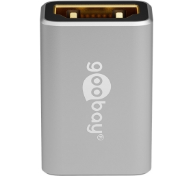 Goobay 72008 HDMI™ Adapter, Coupling, Gold-Plated, 8K @ 60 Hz, Black, Silver | Goobay