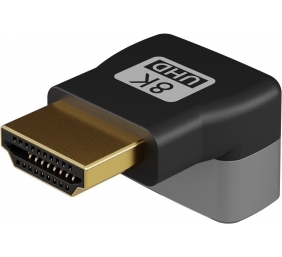 Goobay 72011 HDMI™ Angled Adapter 270° Vertical, 8K @ 60 Hz, Gold-Plated, Black, Silver | Goobay