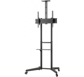 Goobay Floor stand | 59508 TV Presentation Stand Pro (Size L) | Adjustable Height, Tilt | 37-70 " | Black