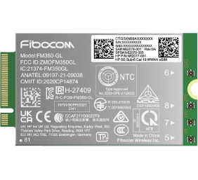 HP 5G Modem m.2 WWAN 4G/5G Sub-6 GHz FM350-GL Mobile Broadband Cellular (compatible with WWAN-ready EliteBook 830 835 840 845 860 865 1040 G11, x360 G11, ZBook Firefly Fury Power 14 16 G11 G11A)