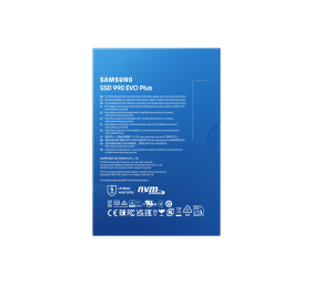 Samsung SSD | 990 EVO Plus | 2000 GB | SSD form factor M.2 2280 | Solid-state drive interface NVMe | Read speed 7250 MB/s | Write speed 6300 MB/s