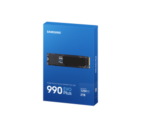 Samsung SSD | 990 EVO Plus | 2000 GB | SSD form factor M.2 2280 | Solid-state drive interface NVMe | Read speed 7250 MB/s | Write speed 6300 MB/s