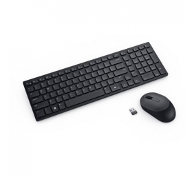 Dell Compact KM555 Silent Belaidė klaviatūra + pelė, RF Wireless + Bluetooth, LT, Juoda