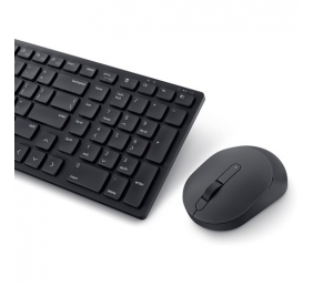 Dell Compact KM555 Silent Belaidė klaviatūra + pelė, RF Wireless + Bluetooth, LT, Juoda