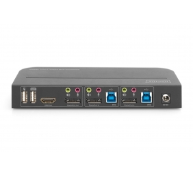 Digitus KVM Switch, 2-Port, 4K60Hz, 2 x DP in, 1 x DP/HDMI out | DS-12850
