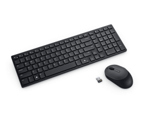 Dell Compact KM555 Silent Belaidė klaviatūra + pelė, RF Wireless + Bluetooth, US Int, Juoda
