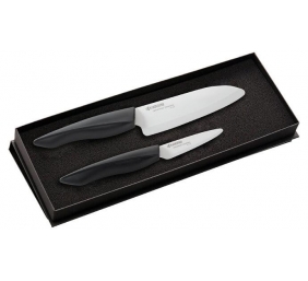 Kyocera FZ-075WH-BK + FZ-140WH-BK Dovanų rinkinys, keraminiai peiliai, Juoda