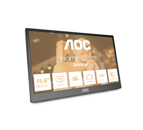 AOC 16T3EA | 16 " | IPS | FHD | 16:9 | 60 Hz | 4 ms | 1920 x 1080 pixels | 250 cd/m² | Black