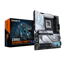 Gigabyte Z890 GAMING X WIFI7 | Processor family Intel | Processor socket LGA1851 | DDR5 | Supported hard disk drive interfaces M.2, SATA | Number of SATA connectors 4