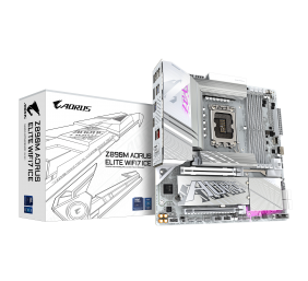 Gigabyte Z890M A ELITE WF7 ICE | Processor family Intel | Processor socket LGA1851 | DDR5 | Supported hard disk drive interfaces SATA, M.2 | Number of SATA connectors 4