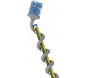 Goobay 74219 Ultra-Flexible CAT 6A Patch Cable, Slim, U/UTP, 0,15 m, Grey | Goobay