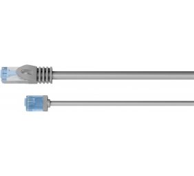 Goobay 74219 Ultra-Flexible CAT 6A Patch Cable, Slim, U/UTP, 0,15 m, Grey | Goobay