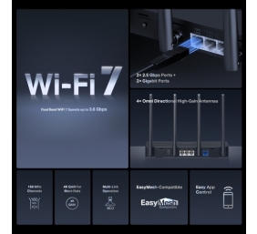 Mercusys BE3600 Dual Band Wi-Fi 7 Maršrutizatorius