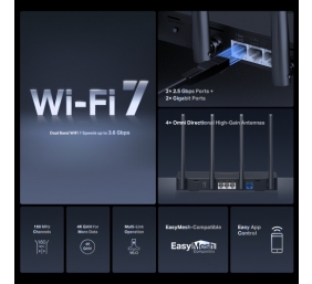 Mercusys BE3600 Dual Band Wi-Fi 7 Maršrutizatorius