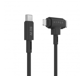 Hyper HyperJuice Silicone USB-C to USB-C and Lightning Hybrid 60W Cable
