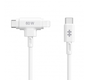 Hyper HyperJuice Silicone USB-C to USB-C and Lightning Hybrid 60W Cable