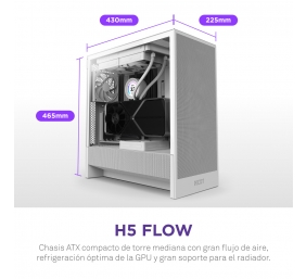 NZXT PC case H5 Flow 2024 midi tower W