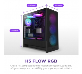 NZXT PC case H5 Flow RGB 2024 black