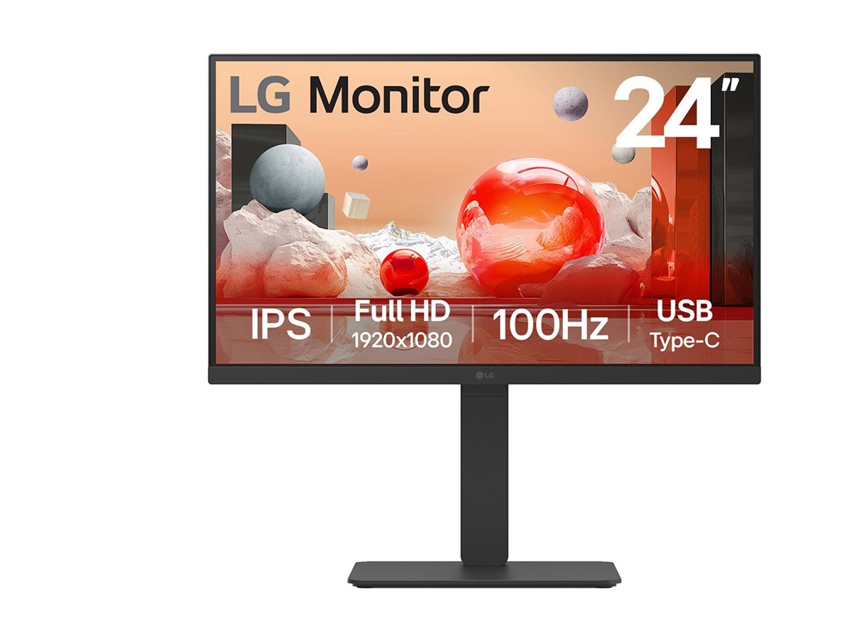 LG 24BA650-B | 23.8 " | IPS | 16:9 | 100 Hz | 5 ms | 1920 x 1080 pixels | 250 cd/m² | HDMI ports quantity 1 | Black