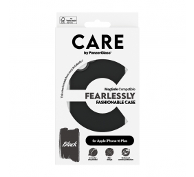 CARE by PanzerGlass Case Fashion | Back protection | Apple | iPhone 16 Plus | Recycled plastic | Black | MagSafe