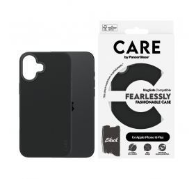 CARE by PanzerGlass Case Fashion | Back protection | Apple | iPhone 16 Plus | Recycled plastic | Black | MagSafe