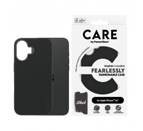 CARE Fashionable Case | Back cover | Apple | iPhone 16 | Recycled plastic | Black | MagSafe