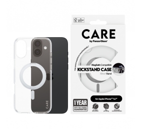 CARE by PanzerGlass Case Feature | Back protection | Apple | iPhone 16 Plus | Recycled plastic | Silver | Kickstand & MagSafe
