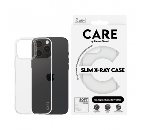 CARE Fashionable Case | Back cover | Apple | iPhone 16 Pro Max | Recycled plastic | Transparent | X-Ray Soft Basic